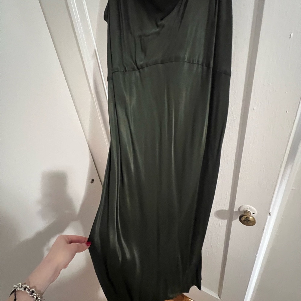 Anthropologie Dark Green Maxi Dress